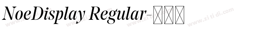 NoeDisplay Regular字体转换